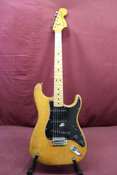 Fender USA Stratocaster Electric Guitar Natural Ash Maple Neck 1977-1978