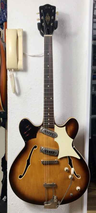 Framus 5 / 114-52 vintage electric guitar Germany 60??s all original