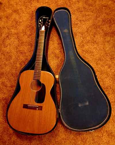 Vintage 1970 Harmony H165 Guitar, Solid Mahogany,