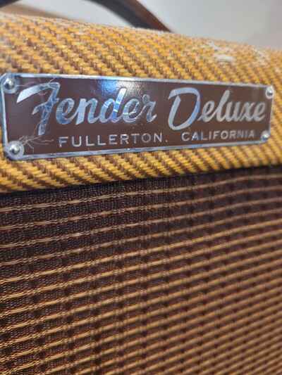 1958 Fender 5E3 Deluxe guitar harmonica amplifier tweed amp completely original