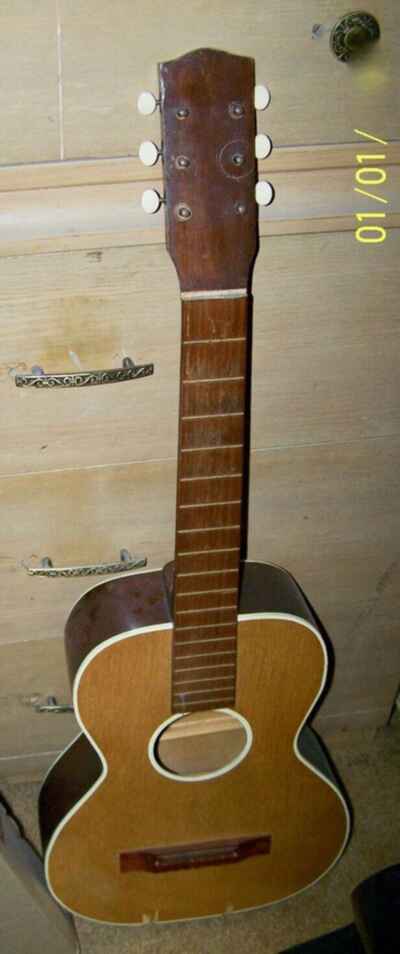 1960s Acoustic Parlor Guitar Made in USA United, Lyra, Harmony, Kay