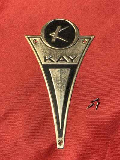 1950s USA Kay Guitar & Bass Peghead Logo Badge Original Part