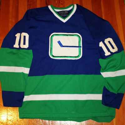 1970s Doug Laurie Sporting Goods Maple Leaf Gardens Vancouver Canucks Jersey #10