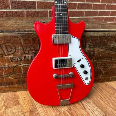 1960s Tosca Thunderstick Short Scale Electric Guitar Red Valco Supro