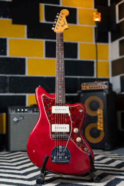 1962 Fender Jazzmaster Red Refin Slab Board w / HSC