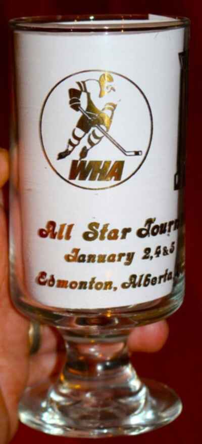 Rare 1979 WHA vs USSR Russia All Star Tournament Glass Gretzky Gordie Howe!