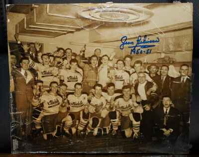 1950 Jean Beliveau Original Signed Quebec Citadelles Photo Montreal Canadiens !