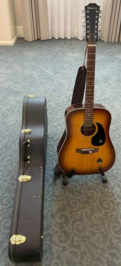 Norlin Epiphone Texan - 12 String Acoustic Guitar Model FT-160 + Hard Plush Case
