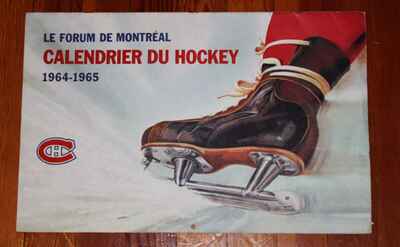 Vintage 1964-65 Montreal Canadiens Molson Advertising Team Hockey Calendar!