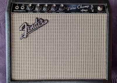 Fender Vibro Champ 1965 Vintage Black Panel Tube Amp 1x8, Absolutely Mint!