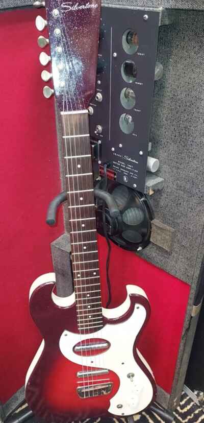 Vintage 1964 Silvertone guitar and case amp model 1457