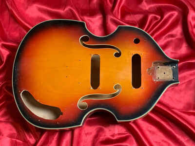 1960s Teisco Kingston Bass Violin hollow Bass Guitar Body Vintage Part