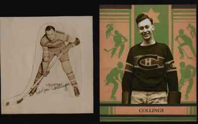 Rare Norm "Dodger" Collings 1934 Signed Photo 1 Game Montreal Canadiens dec 1975