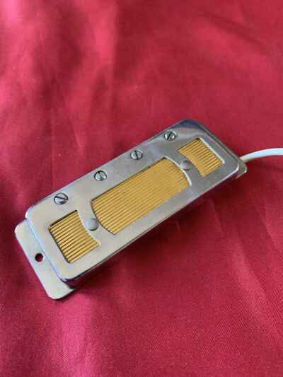 Silvertone Harmony GOLD FOIL Bass Guitar Pickup Teisco Rare Vintage Part