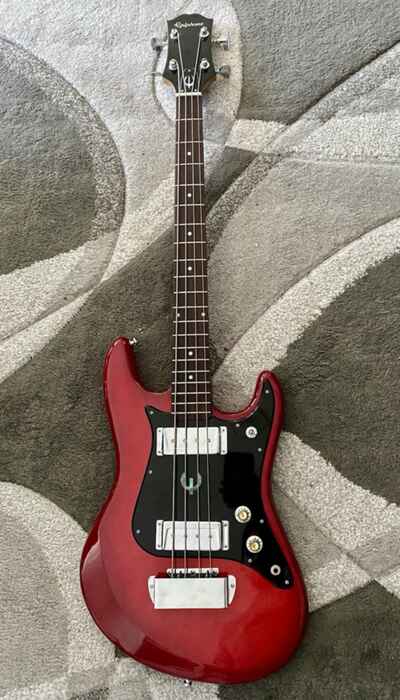Epiphone ET-280 red vintage bass guitar MIJ Matsumoku Japan 1972
