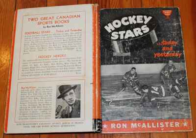 Vintage 1950 Ron McAllister Hockey Stars Today and Yesterday Hockey Book