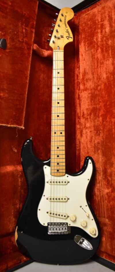1974 Fender Stratocaster Black Custom Color w / OHSC