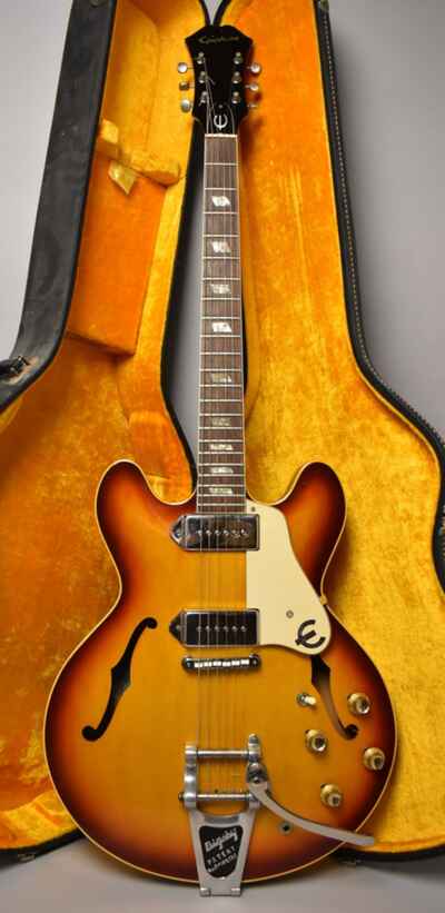 1965 Epiphone Casino E230TD Thinline Archtop Electric Guitar Sunburst w / OHSC
