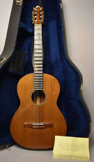 1986 Arturo Valdez Concert Classical Guitar Natural Finish w / HSC