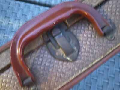 Gretsch guitar case vintage used corvette solid body red Gibson handle latch AOK