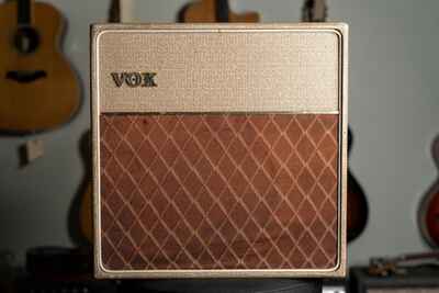 1962 VOX JMI AC-4 Fawn 1x8" Vintage Guitar Combo Amplifier w / FTSW