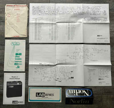 Lab Series Amp L3 Amplifier Owners Manual & Skematics 7pc Set Moog Norlin 1978