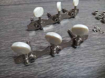 Framus Archtop Guitar Tuners Machine Heads 3 On A Plate FRV MECH 3NI Set