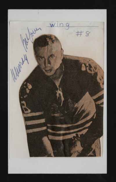 Vintage Murray Balfour Montreal Canadiens Blackhawks Bruins Autograph dec 1965 !