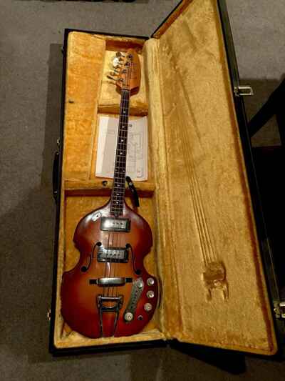 VIntage Vox Astro IV Bass Guitar With Original Case, Bill Wyman Rolling Stones