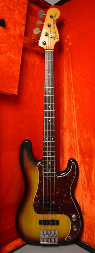 1975 Fender Precision Bass 3-Tone Sunburst Modified w / OHSC