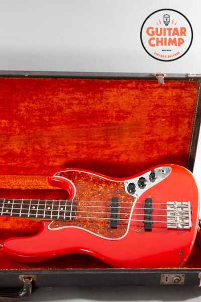 1965 Fender Jazz Bass ?? Dakota Red w /  Matching Headstock, Original Pickups, OHSC