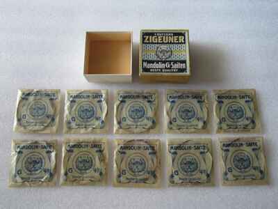 1890??S ZIGEUNER GERMANY ELITE MANDOLIN SAITE G 10 STRINGS No3460 IN ORIGINAL BOX