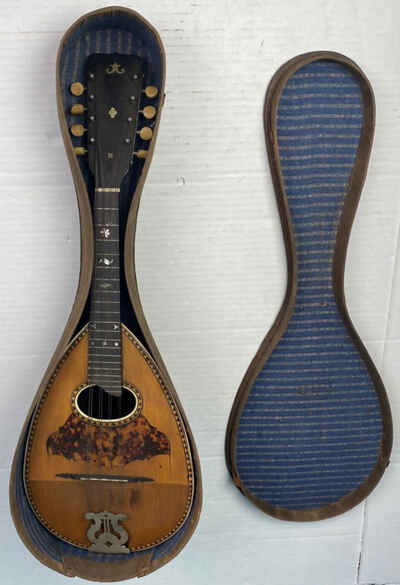 Antique Imperial Mandolin with Case Bowlback Collectible Musical Instrument