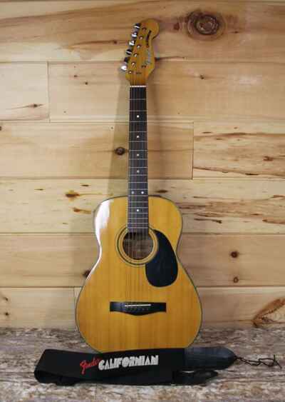 Vintage Fender Californian Acoustic Guitar In Travel Case - Travel Size 37"