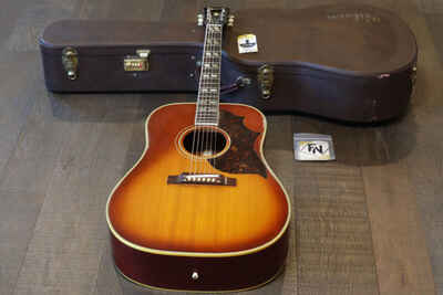 Vintage! Gibson Southern Jumbo Acoustic Guitar Sunburst No Cracks! + Gibson Case