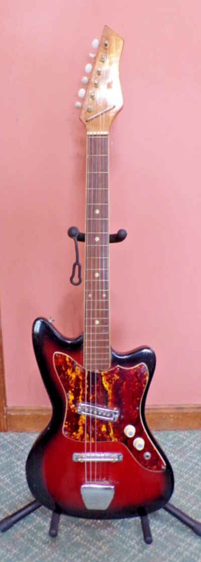 Vintage 1967 Hoshino Truetone ROCKSTAR Sunburst Electric Guitar With New Gig Bag
