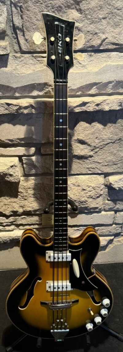 1960s EKO Model 99 Brownburst Bass in Very Good Condition