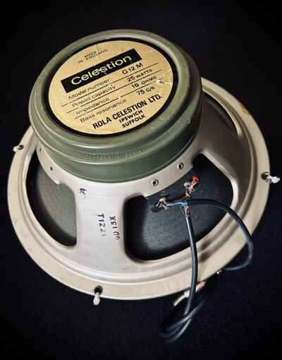 1971 CELESTION G 12 M GREEN BACK 12 " VINTAGE SPEAKER - made in ENGLAND