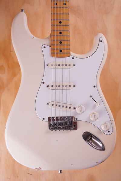 1970s Maya Strat Electric Guitar in White, Made in Japan, USED