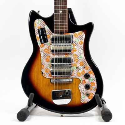 Vintage MIJ Tele-Star Quad Pickup Matsumoku-Made Guitar w /  Viby Floral Pickguard