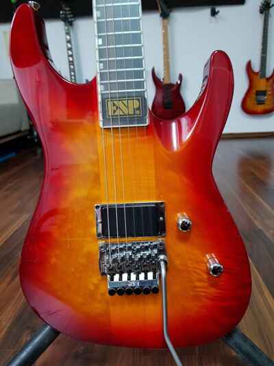 original 1980s ESP M1 Custom Quilted Maple Wings, Sunburst