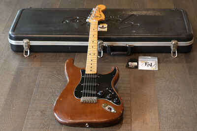 Vintage! 1977 Fender Stratocaster Electric Guitar Mocha Brown + OHSC