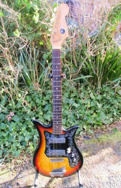 1970s Kay ET200 Tulip Shaped Electric Guitar For Restoration - Foil Pickups Work