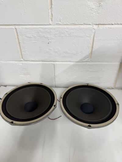 Matched Pair  Vintage 1972 Fane 122 / 10lr 20w 8ohms 12" Speakers 1970s Used