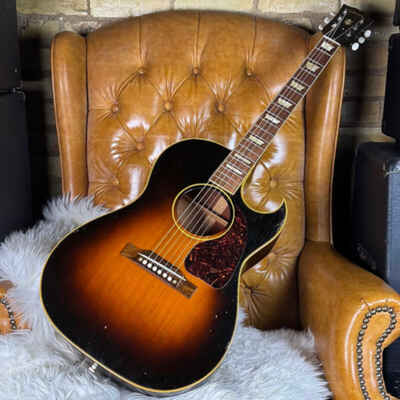 1953 Gibson CF100 Sunburst Vintage Acoustic Guitar W /  Original Case!