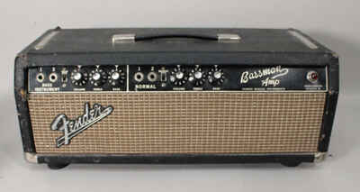 1965 Fender Bassman Amp Black Face Head (AA165)