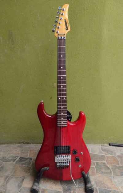 Vintage 1983 Kramer Pacer Special B plate guitar see thru red 5150