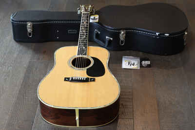 1979 Takamine F-455S Tree of Life Natural Acoustic Dreadnaught Guitar + Case