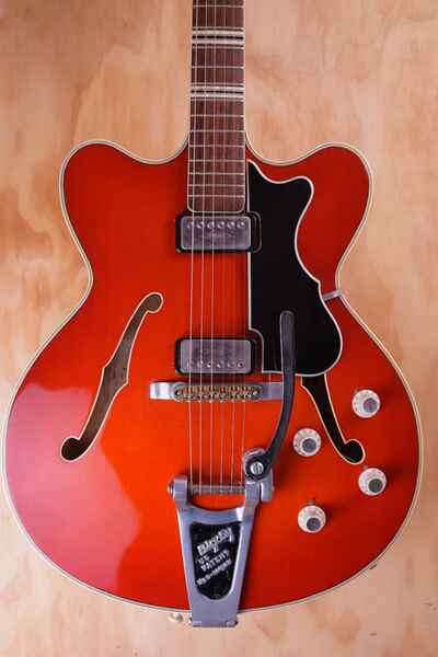1963 Höfner Verithin Semi-Hollow Electric Guitar in Cherry, Used