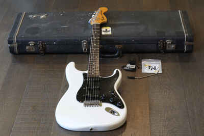 Vintage! 1976 Fender Stratocaster Electric Guitar Pearl White + OHSC
